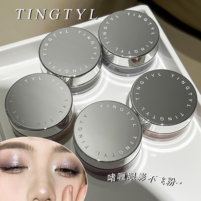 TINGTYL Five-Color Shimmer Jelly Eyeshadow & Pearlescent Liquid Highlighter - Long-Lasting, Non-Flaking Formula.