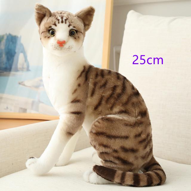 Gatti Siamesi Peluche Realistici Giocattolo Gatto Americano Shorthair Bambola Gatto Carina Giocattoli per Animali Domestici Decorazione Casa Regalo Per Ragazze compleanno