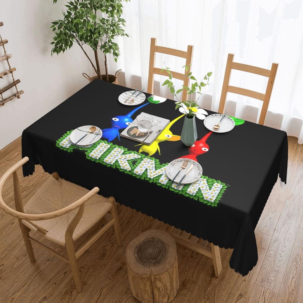 Pikmin Customized Rectangular Tablecloth Oilproof Table Cover for Festival Party Decorations Table Cloth