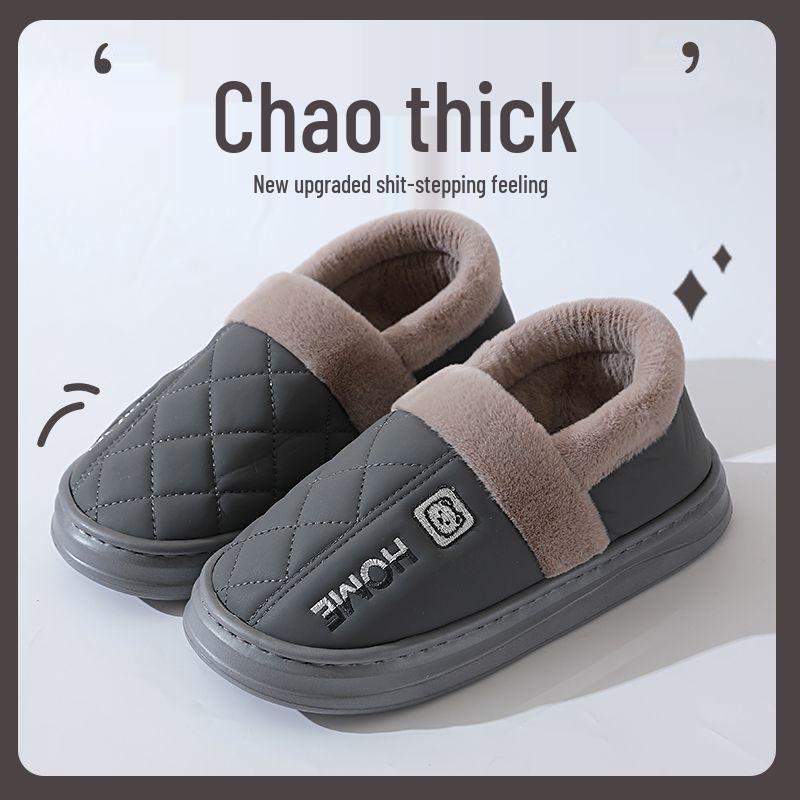 2025 Winter Wasserdichte Baumwollpantoffeln: Dicke Sohle, Rutschfest, Fersenbedeckend, Indoor- & Outdoor-Schuhe für Damen & Herren