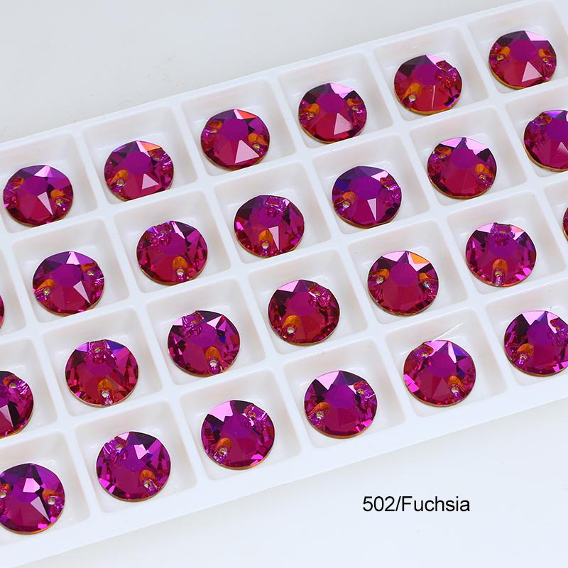 Dongzhou Round Flatback Glass Rhinestone Sew on Crystal Loose Crystal Beads Garment Sewable Rhinestone Diy Accessories