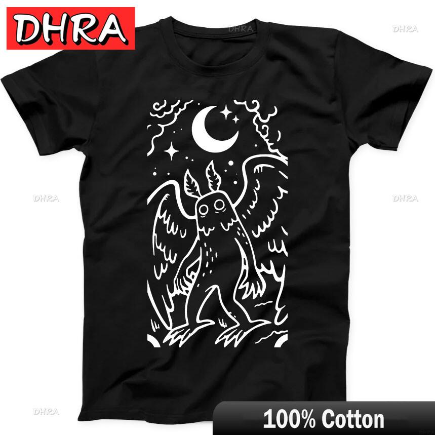 MothUnisex Weird Strange Unusual Cryptid Cryptozoology Gift Tee Black T Shirt Edgy Y2K TShirts Tshirts for Daily Wear TShirt Unisex S