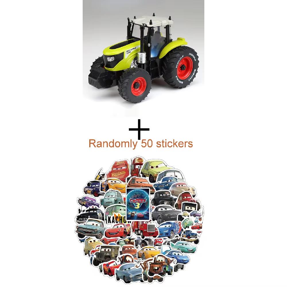 1:24 Agricultural Tractor Model Toy Car Sound Light Silding Agricultural Transport Vehicle Models Metal Diecast Gifts for Boys