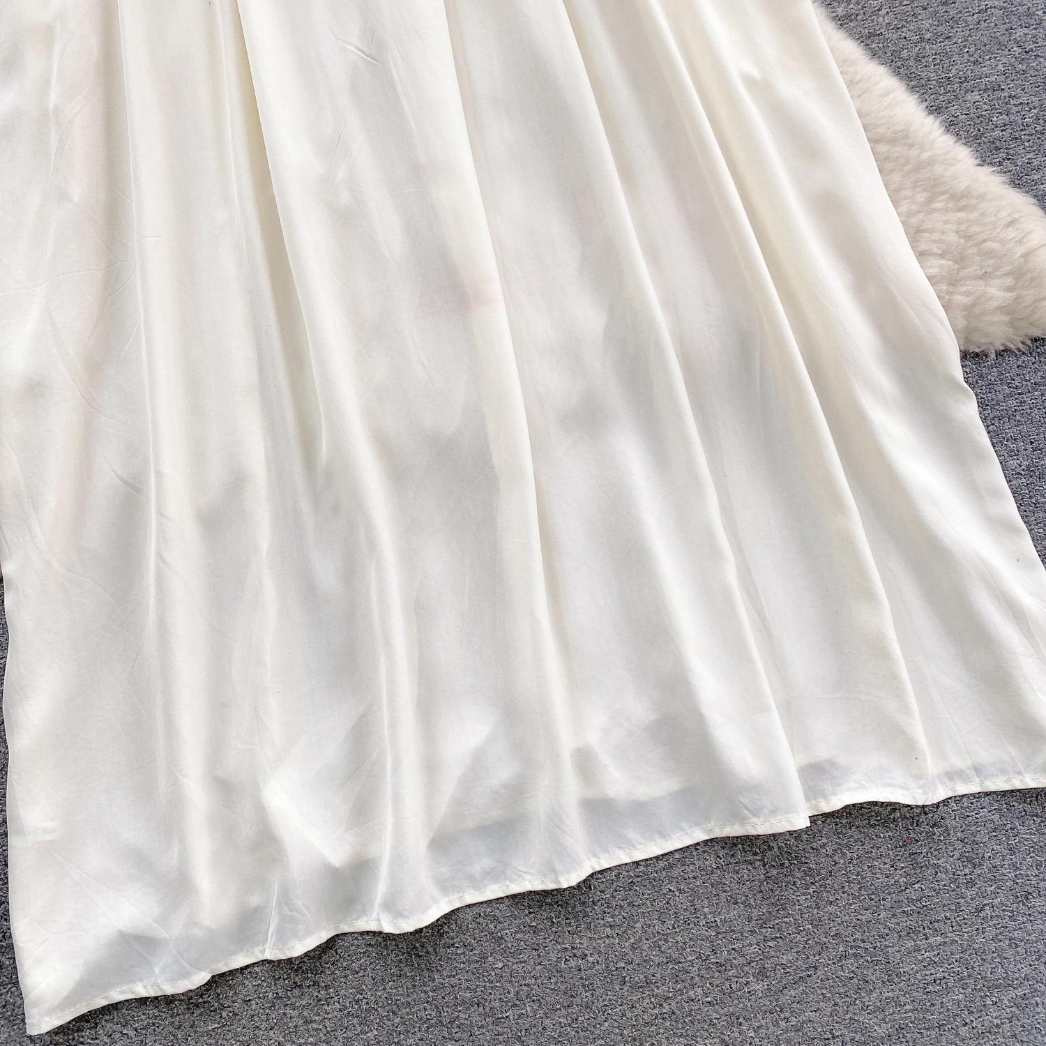 Женские платья Новое поступление V-образный вырез вышитый воланами край длинный — фото 11