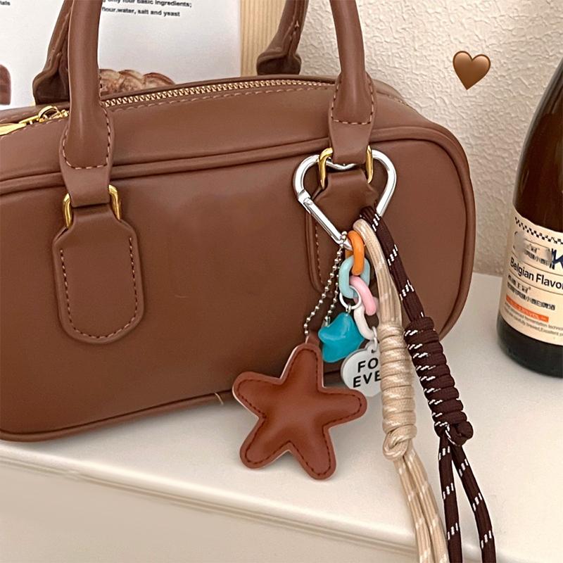 Creative Ins Style Braided Colorful Rope Keychain Trendy Bow Keyring For Girls Bag Pendant Backpack Hanging Decoration