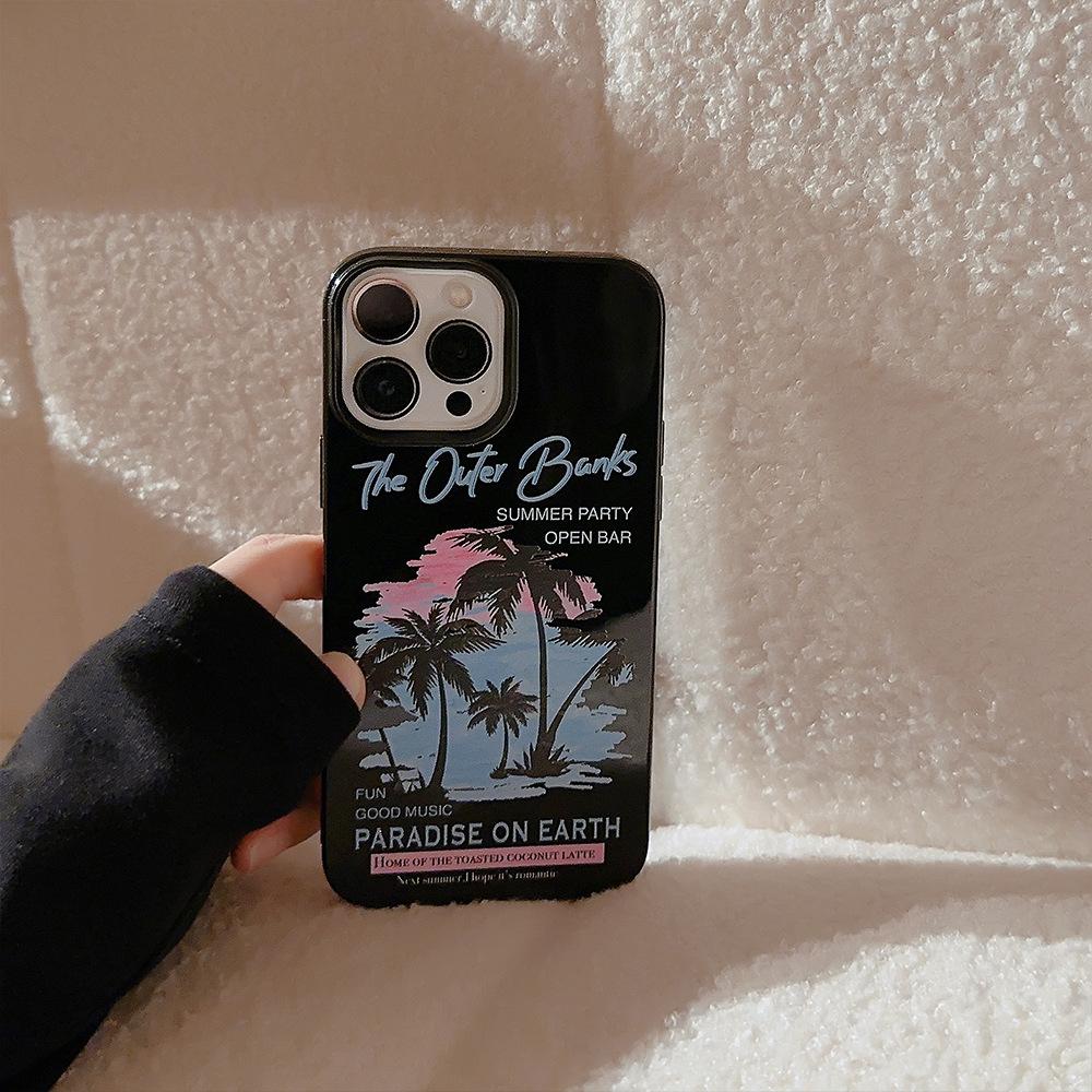 California Sunset Beach 15promax for Apple Phone Case 16 for IPhone17 Retro 11 Glossy 12 Trendy Xr