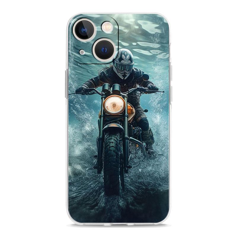 Phone Case For iPhone 17 Air Cases iPhone 16 15 12 13 14 Pro Max SE 7 8 Plus iPhone11 Clear Soft Cover Cool Motorcycle