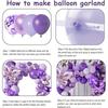 126pcs Purple Butterfly Balloon Set containing butterfly shaped aluminum balloons for birthday, wedding decoration.