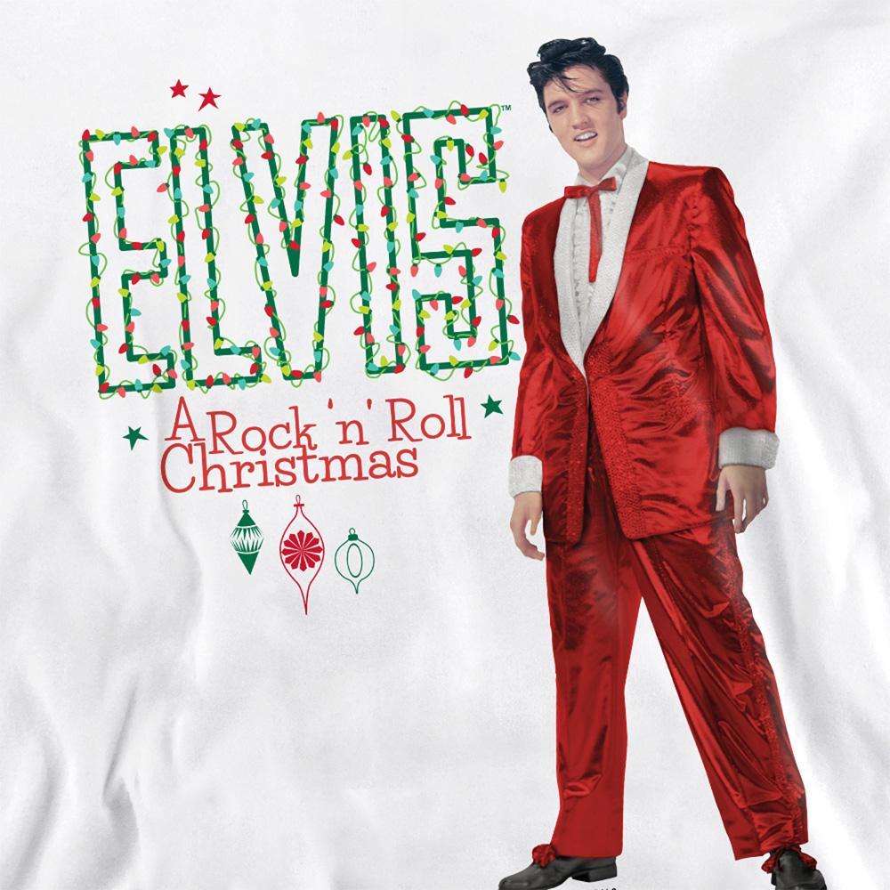 Elvis Presley Unisex Adult Holiday Lights Sweatshirt