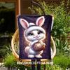1PC rabbit ornamentOutdoor Flannel Blanket - Soft Plush Decor for Picnics, camping, Bedroom, Playroom, Office, or Lunch Break 1315A