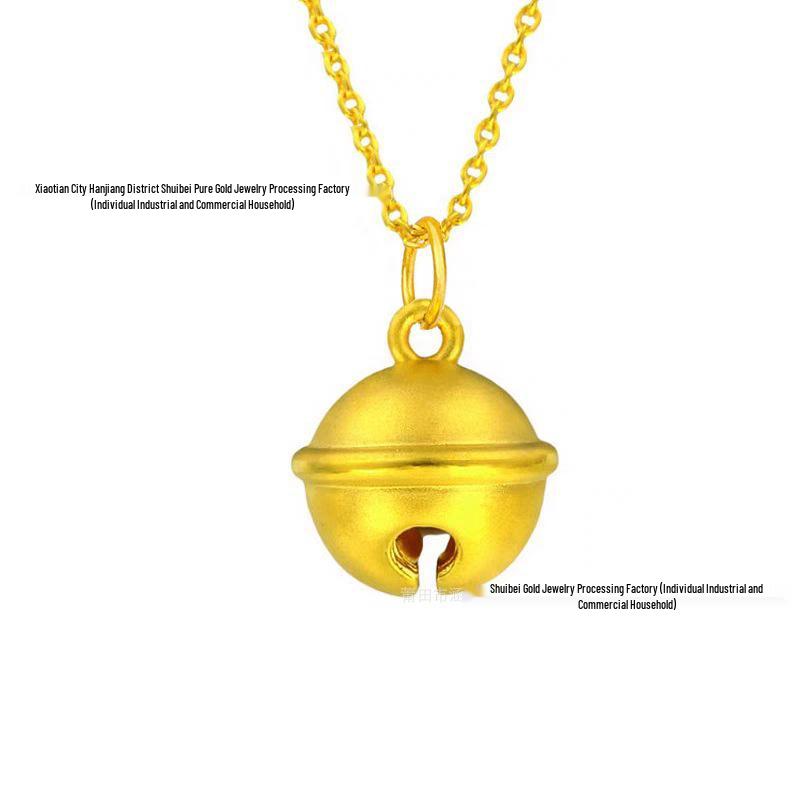 Golden Heart 999 Gold Pendant Necklace - Perfect Qixi Valentine's Day Gift for Her