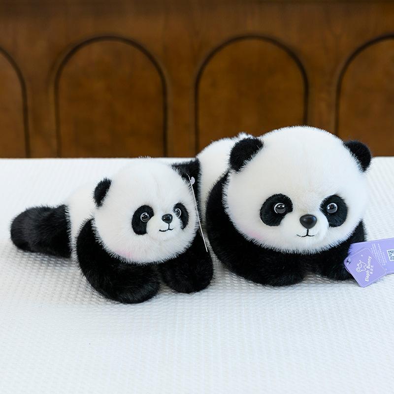 Multi-functional Party Style Gray and White Dog Plush Toy Children's Comfort Pillows Can Be Lying or Sitting Panda Ornaments Birthday Gifts