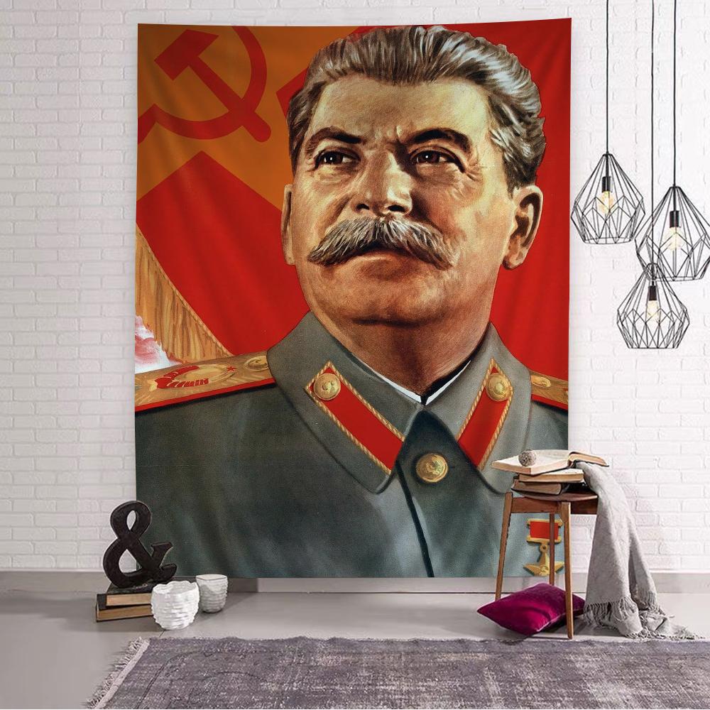Lenin Joseph Stalin DIY Nástěnná tapiserie Umění Sci-fi Místnost Domácí dekorace Nástěnné umění Dekor