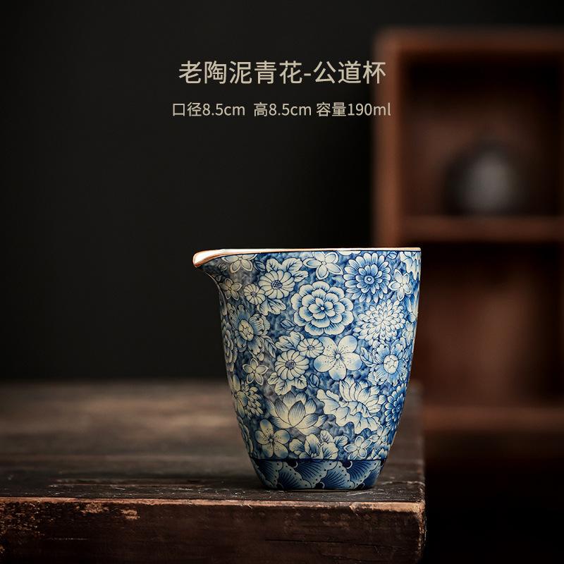 Vintage Handmade Blue and White Porcelain Tea Cups Chinese Style Home Cover Bowl Tea Maker Gaiwan Kung Fu Teaware Accessories