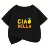 Graphic Ciao Bella Lemon Harajuku T Shirts Short Sleeve Kids Children's T-shirt Boys Girls Casual Top Tee Summer Spring