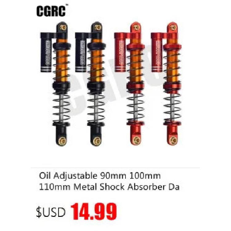 2PCS 80/90/100/110/120mm Secondary Bucket Shock Absorber Double Spring Damper For 1/10 RC Crawler Axial SCX10 90046 D90 TRX4
