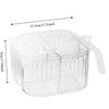 Detachable Kitchen Seasoning Box 4 Compartment Spice Jar Multipurpose Condiment Container  Salt