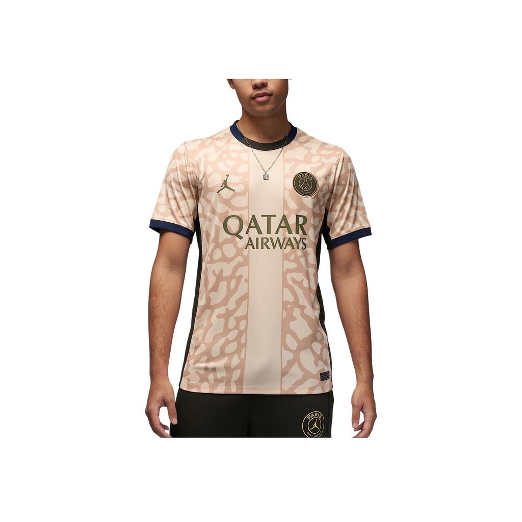 Jordan PSG 2023/24 Stadium Fourth Crew Neck T-Shirt Men Tops Khaki FD6504-201