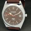 REFURBISHED CITIZEN AUTOMATIC 8200 JAPAN MENS BROWN COLOR DIAL WATCH A432347-2 R111-a432347