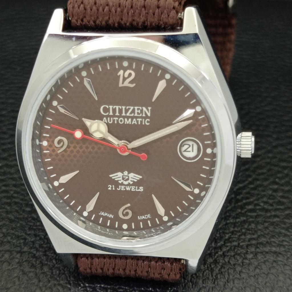 CEAS BARBATESC AUTOMATIC CITIZEN RECONDITIONAT 8200 JAPONIA CADRAN CULOARE MARO A432347-2 R111-a432347