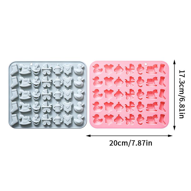 Baby Shower Chocolate Mold, Baby Theme Silicone Mold For Candy Gummy, Baby Onesie, Baby Bottle, Pacifier Baking Mold