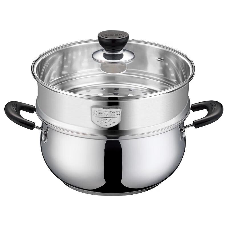 Supor 304 Stainless Steel Double-Layer Compound Bottom Soup Pot