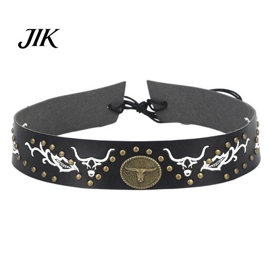 Boho Hat Accessories Ethnic Style Cowboy Band, Durable PU Leather Embroidered Embroidery Strap Strap, Adjustable Decorative Belt for Wide Brim