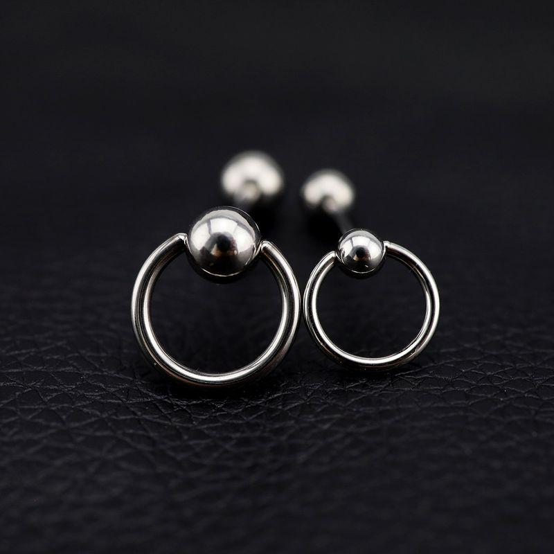 Shinma European and American Fashion & Trend 316L Movable Ring Titanium Steel Tongue Pin Tongue Ring Tongue Nail Piercing Jewelry Men and Women