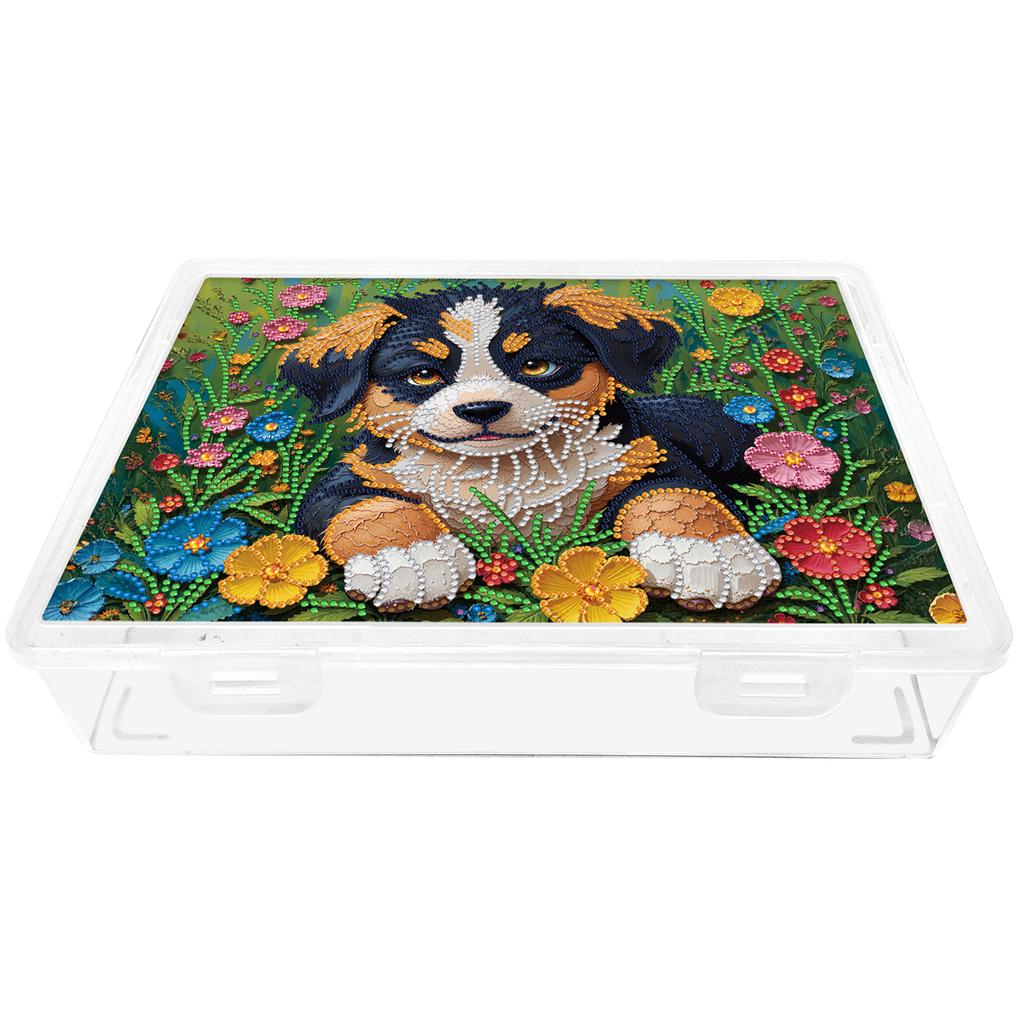 DIY Flower Plastic Large Capacity Diamond Painting Storage Box Exquisite Craft Supplies Storage Box for Home Holiday Gifts