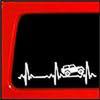 Electrocardiogram Sticker for Cars and Laptops - Perfect for Windows, Sides, and More.