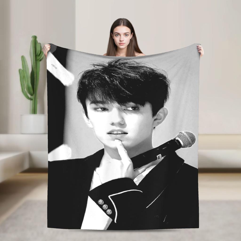 My Favorite Dimash Dear Dears Warm Soft Blankets Plush Bedding Throws Fluffy Home Decor Flannel Bedspread Sofa Bed Cover