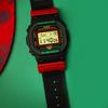 Casio G-Shock Classic Retro Square Fashion Color Block Street Style LCD Display Electronic Movement Fabric Strap Men Watches Black DW-5600THC-1