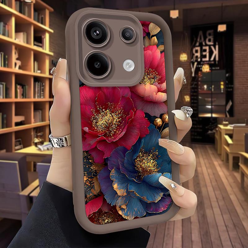 Custodia Floreale in TPU per Redmi Note 14 Pro Plus Note13 12 11 10 Note 13 Pro+ 12S 11S 10S 10Pro 9 8 Cover Morbida in Silicone Antiurto