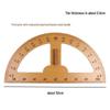 Solid Wood Beech Handle Teacher's Ruler and Protractor Set for Whiteboard/Blackboard
