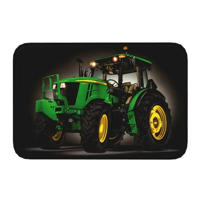 Funny Tractor Design Doormat Non-Slip Backing for Kitchen Bathroom Balcony Entryway Rug Carpet Floor Mat Decor