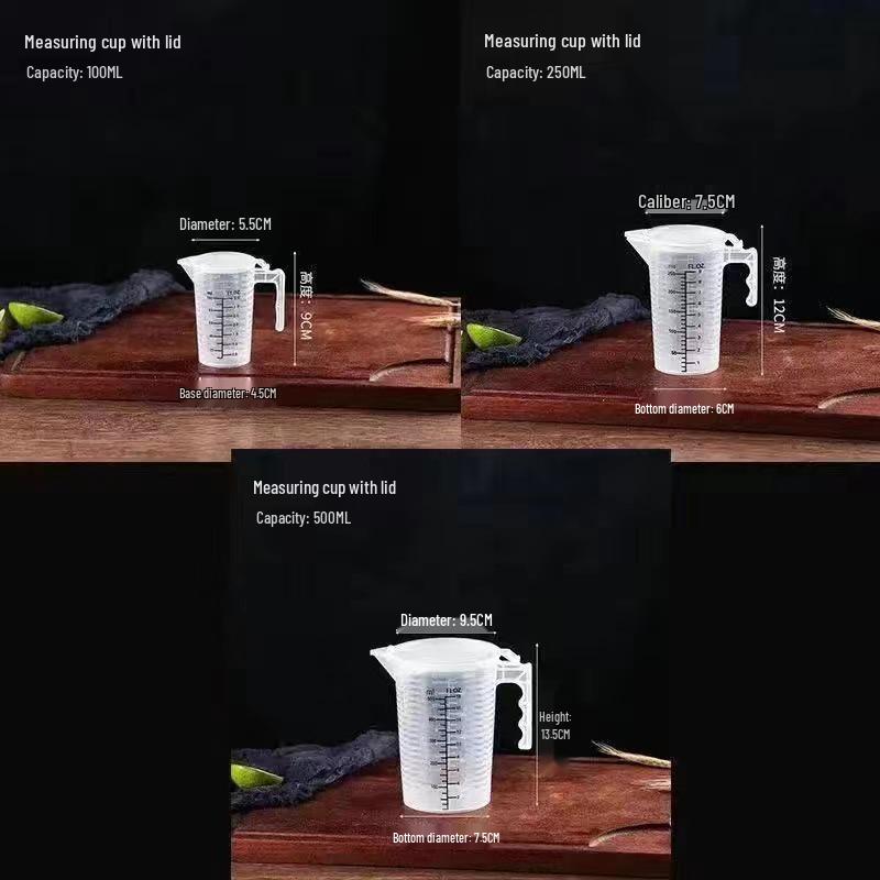 Graduated Measuring Cup Set - 1000ml & 5000ml Cylinders for Milk Tea Shop Equipment