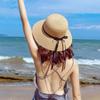 Wide Brim Straw Weave Sun Hat Bow Fisherman Hat Fashion Sunscreen Bucket Hat  Outdoor