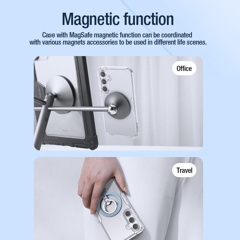 NILLKIN For Samsung Galaxy A55 Case Nature TPU Pro Magnetic Case Transparent Soft Silicon Cover Clear Case