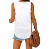 European & American V-neck Swallowtail Sleeveless Solid Color Women's Vest T-Shirt, Casual & Versatile 