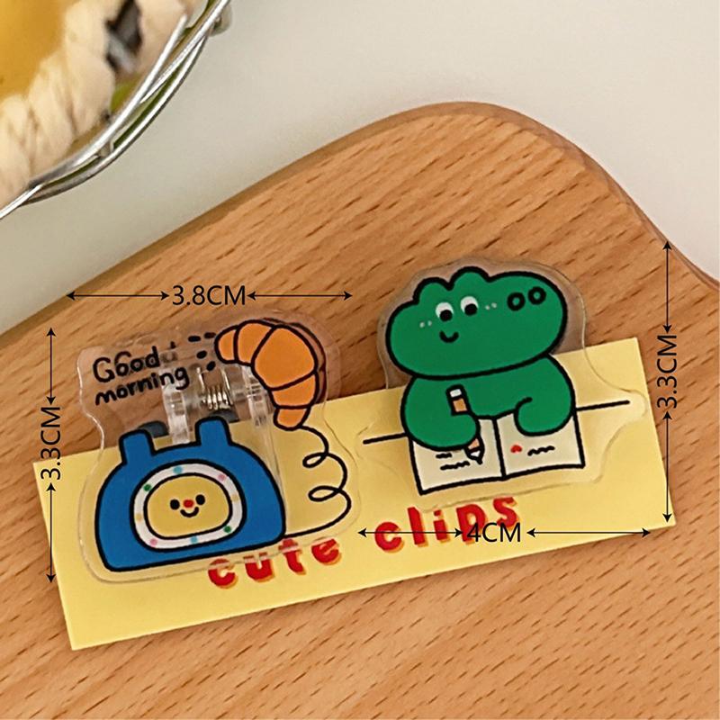 1 Paar Süßer INS Animierter Obst-Siegelclip Notizclip Cartoon-Dekoration Geschenk Acrylclip Büroaccessoires
