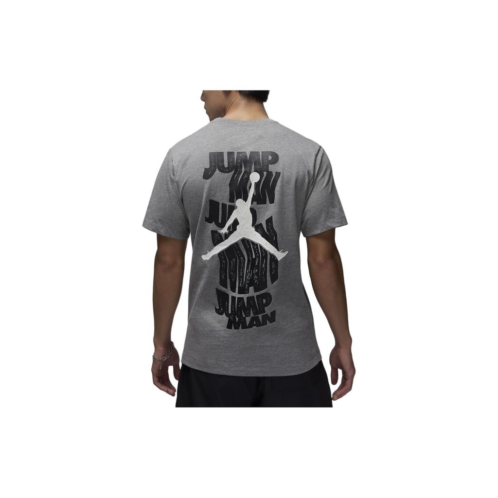 Jordan Letter Logo Round Neck Casual Pullover Short Sleeve T-Shirt Men T-Shirts Carbon-Stone FN6030-091