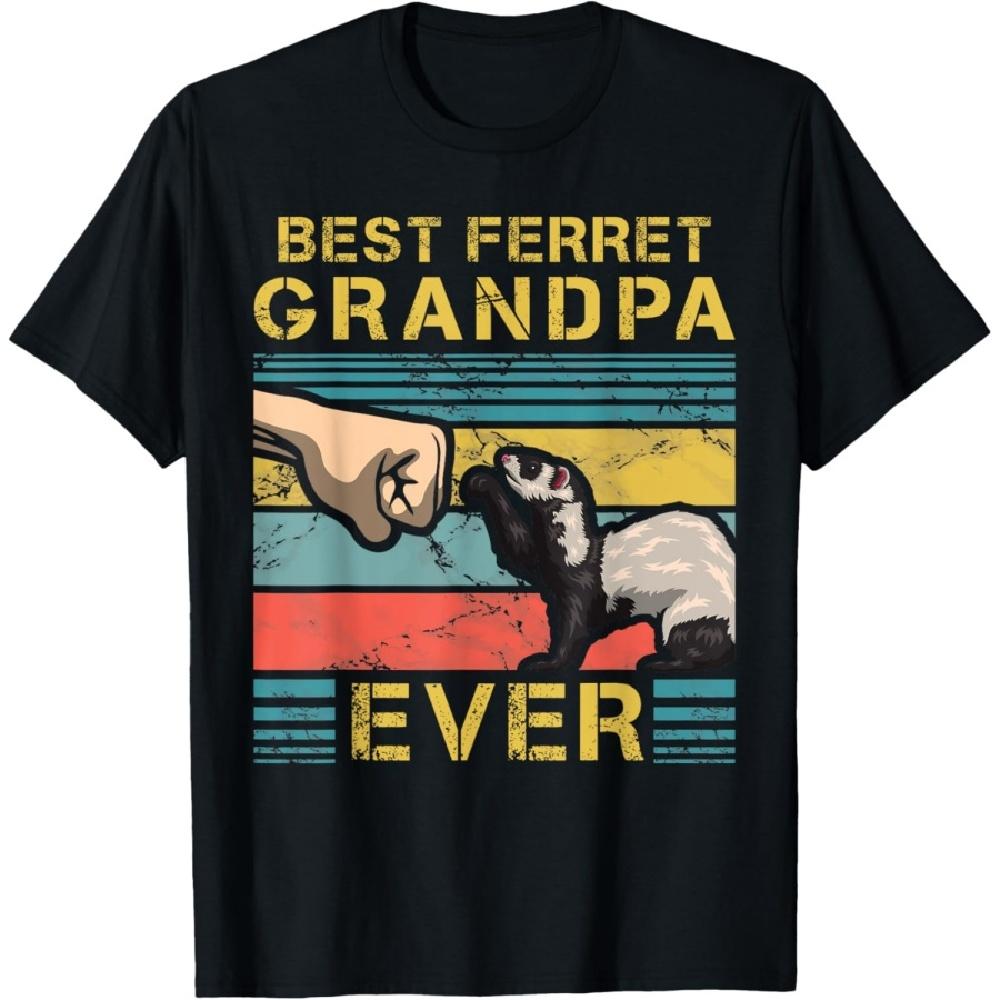 

Best Ferret Grandpa Ever Grandparent Animal Fatherhood T-Shirt XXXXXL чорний
