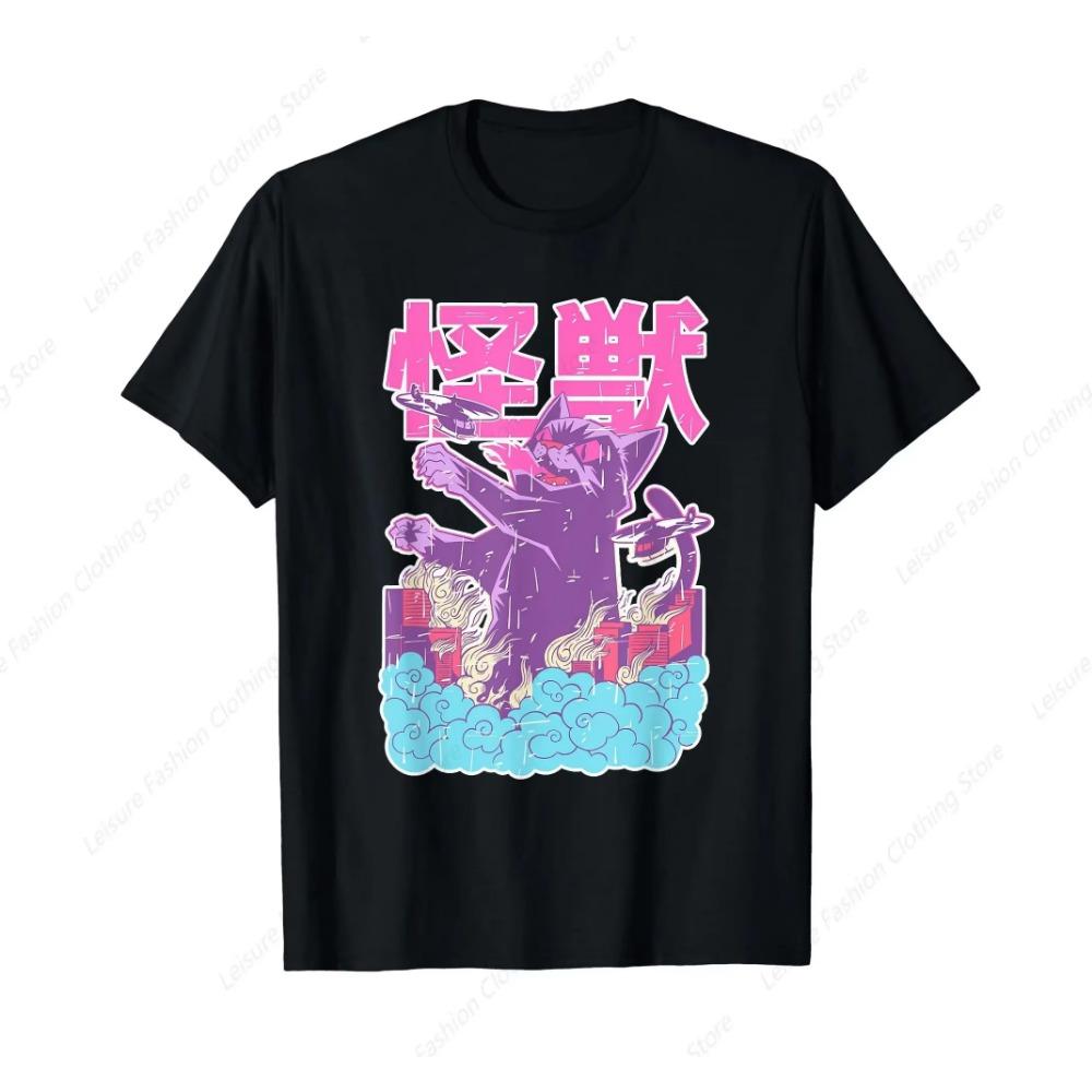 

Футболка Kaiju Vintage Japanese Anime Cat Pastel XXXXXL чёрный