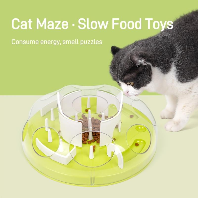 Labirinto Interattivo per Gatti Giocattolo Alimentatore Lento - Ciotola Puzzle Coinvolgente per Gatti, Promuove un'Alimentazione Sana e la Stimolazione Mentale, Materiale Durevole Non Tossico