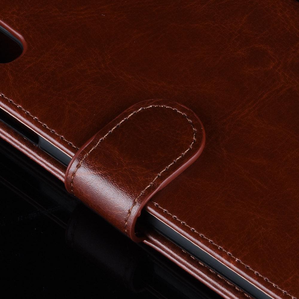 Motorola Edge Leather Flip Case with Crazy Horse Texture & Photo Frame