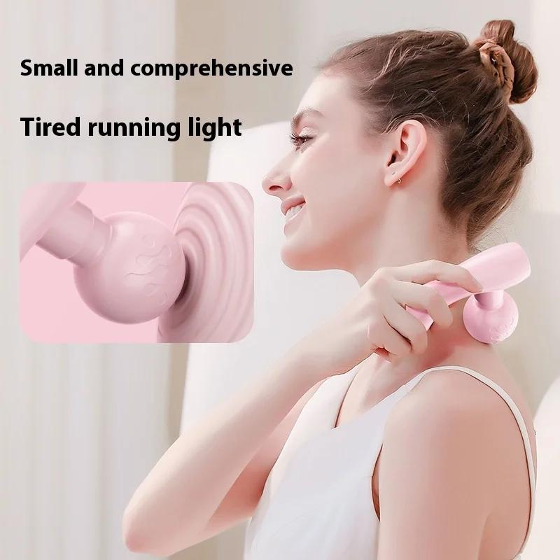 Hot Sale Double-ended Fascia Gun 4 Gear Silent Mini Portable Massager for Relaxing Whole Body Muscles Depth Vibration Relaxing