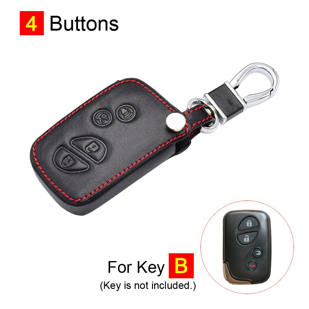 Leather Car Key Cover For Lexus Es 300H 250 350 Is Gs Ct200H Rx Ct200 Es240 Gx400 Lx570 Rx270 Smart Keychian Remote Fob Case Bag