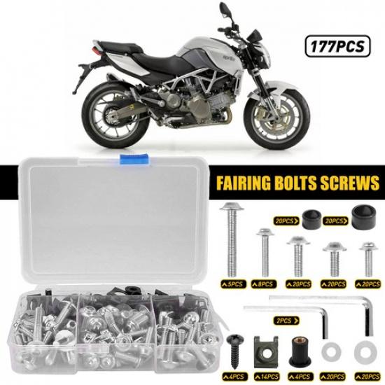 New Steel Complete Fairing Bolt Screws Nut For Kit GSXR600 Suzuki Silver GSXR750