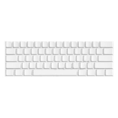 Blank 61 Key White Keycap Set In Original Profile PBT Keycaps For Minimalists Keyboards Simple Keycap