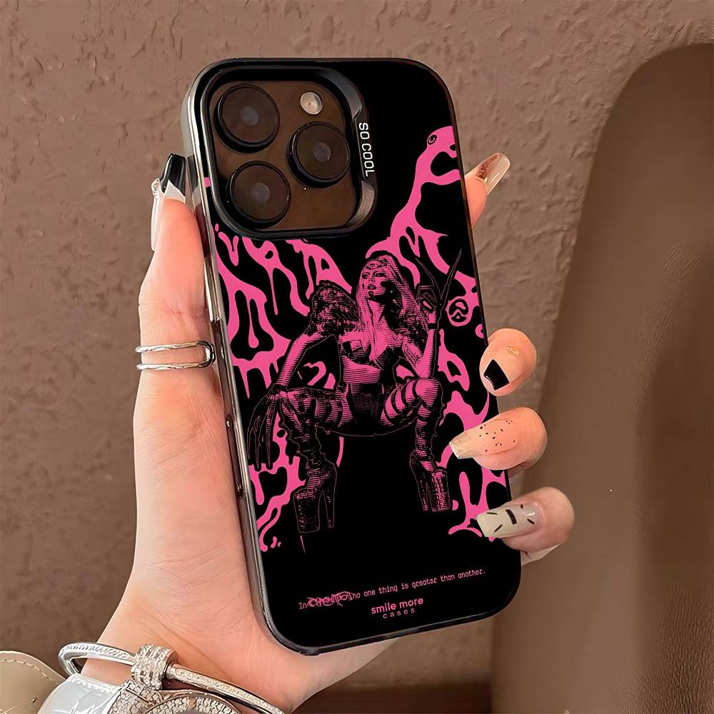 Singer L-Lady Gaga-a Phone Case for iPhone 17 17Air 16 15 14 13 12 11 Pro Max Plus Colorful Silver